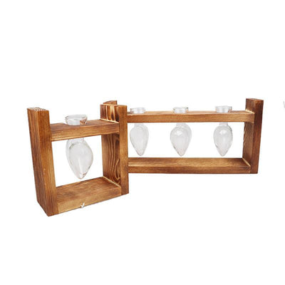 Glass & Wood Heart Propagation Vase - Lily & Eden