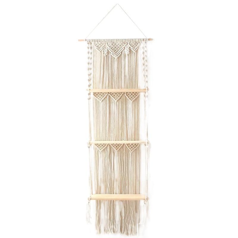3-Level Macrame Hanging Shelves - Lily & Eden