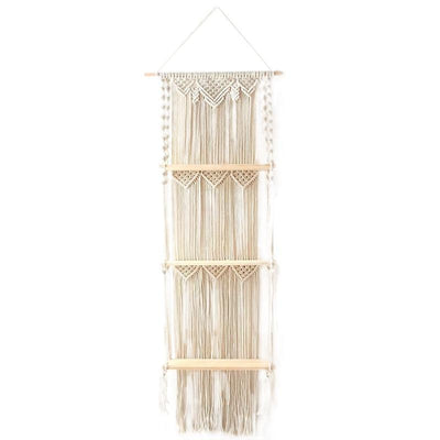 3-Level Macrame Hanging Shelves - Lily & Eden